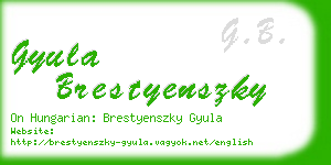 gyula brestyenszky business card